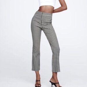 Zara black and white gingham pant Medium